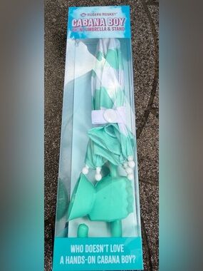 NIB~ Cabana Boy Phone Umbrella & Stand - Mint Green